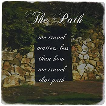 【中古】【輸入品・未使用】3dRose LLC 8 x 8 x 0.25 Inches Mouse Pad%ｶﾝﾏ% The Path We Travel Garden Path Photograph Inspirational Quote (mp_169558_1) [並行輸入品]