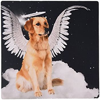 【中古】【輸入品・未使用】3dRose LLC 8 x 8 x 0.25 Inches Mouse Pad%ｶﾝﾏ% Golden Retriever Angel Dog Sitting on A Cloud with A Cute Halo and Angel Wings (mp_62894_