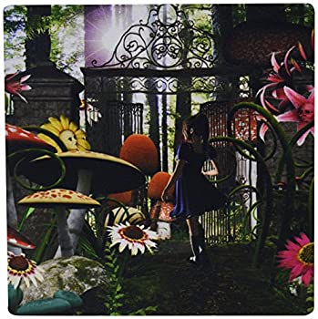 【中古】【輸入品・未使用】3dRose LLC 8 x 8 x 0.25 Inches Mouse Pad%ｶﾝﾏ% Alice at Wonderlands Garden Gate (mp_18588_1) [並行輸入品]