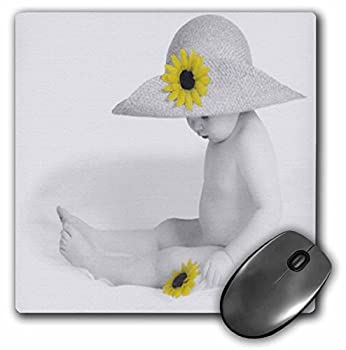 【中古】【インポート品・未当て嵌める】3dRose LLC 8 x 8 x 0.25 Inches Baby with Flower Mouse Pad (mp_20238_1) [並行輸入品]