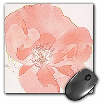 【中古】【輸入品・未使用】3dRose LLC 8 x 8 x 0.25 Inches Mouse Pad%ｶﾝﾏ% Peach Flower Art Designs Inspired by Nature (mp_32584_1) [並行輸入品]