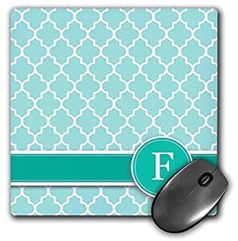 【中古】【インポート品・未当て嵌める】3dRose Personal Letter F Aqua Blue quatrefoil%ｶﾝﾏ% Teal Turquoise Mint Mouse Pad%ｶﾝﾏ% 8\u0027 x 8\u0027 (mp_154546_1) [並行輸入品] その他-パソコン・周辺機器