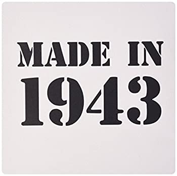 【中古】【インポート品・未当てはめる】3dRose LLC 8 x 8 x 0.25 Inches Mouse Pad%ｶﾝﾏ% Made インチ 1943 Funny Birthday Birth Year Text Fun Black Bday Stamp With Year You Were Born