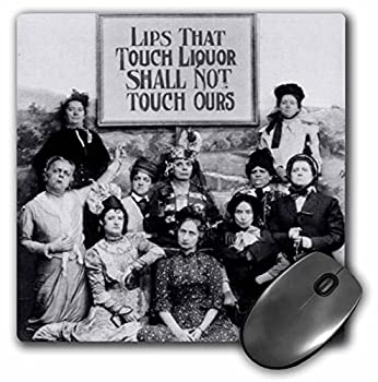 【中古】【インポート品・未当て嵌める】3dRose LLC 8 x 8 x 0.25 Inches Mouse Pad%ｶﾝﾏ% \u0027Lips That Touch Liquor\u0027 Prohibition Poster Art (mp_46926_1) [並行輸入品]