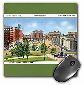 【中古】【輸入品・未使用】3dRose LLC 8 x 8 x 0.25 Inches Mouse Pad%カンマ% Memorial Square Nashville Tennessee Scene with Vintage Cars (mp_170625_1) [並行輸入品]画像
