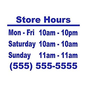 【中古】【輸入品・未使用】Wild Dingos LLC Business Hours Style 4 Size 10x13 Store Window Vinyl Decal Sticker Blue by Wild Dingos LLC [並行輸入品]