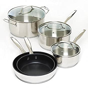 【中古】【輸入品・未使用】8 Pc. Stainless Steel Cookware Set|スカイマーケットプラス