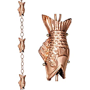 【中古】【インポート品・未当て嵌める】Good Directions 魚純銅 8.5フート レインチェーン