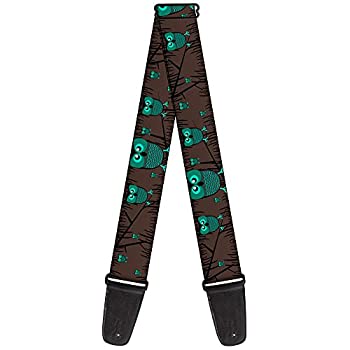 【中古】【輸入品・未使用】バックルダウンギターストラップ34から60%ﾀﾞﾌﾞﾙｸｫｰﾃ%木フクロウのターコイズ