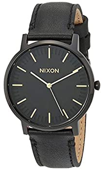 【中古】【輸入品・未使用】Porter レザーウォッチ One Size All Black/Gold