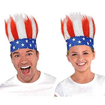 【中古】【輸入品・未使用】[Amscan]Amscan AllAmerican Fourth of July Crazy Hair Headband%ｶﾝﾏ% Multi Color%ｶﾝﾏ% 13.2 x 8.5 396308 [並行輸入品]｜スカイマーケットプラス