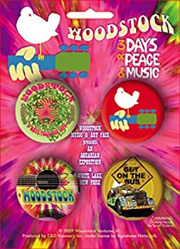 【中古】【輸入品・未使用】Licenses Products Woodstock Assorted Artworks 1.5' Button Set%ｶﾝﾏ% 4-Piece [並行輸入品]｜スカイマーケットプラス