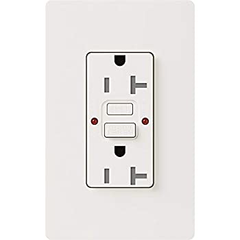 【中古】【インポート品・未当て嵌める】Lutron SCR-20-GFST-SW Claro 20-Amp自分自身テストレセプタクル、雪