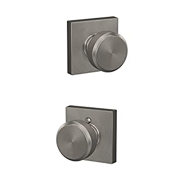 【中古】【輸入品・未使用】SCHLAGE F10 BWE 619 COL コリンズ トリム バワリー ホール&クローゼットノブ サテンニッケル