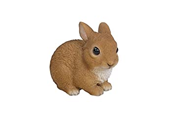 【中古】【インポート品・未当てはめる】hi-line差し上げ物Ltd。Sitting Shy Rabbit Garden Statue S 赤銅色 87739-B