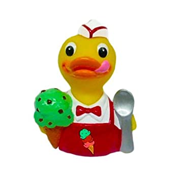 【中古】【インポート品・未当て嵌める】CelebriDucks Chip the Mint-Chocolate-Chip Ice Cream RUBBER DUCK Bath Toy [並行輸入品]