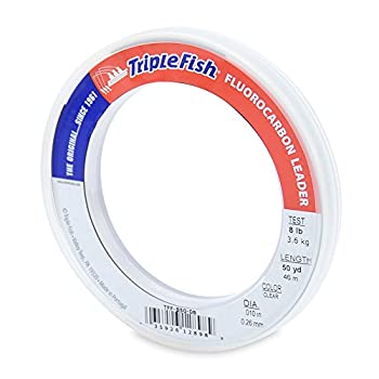 【中古】【輸入品・未使用】トリプル魚8?lbテストFluorocarbon引出線釣りライン、クリア、0.26?MM / 50?yd