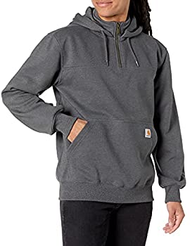 【中古】【インポート品・未当て嵌める】Carhartt Men\u0027s Big \u0026 Tall Rain Defender Paxton Heavy Weight Hooded Zip Mock Sweatshirt%ｶﾝﾏ% Carbon Heather%ｶﾝﾏ% 3X-Large/Tall パーカー-トップス
