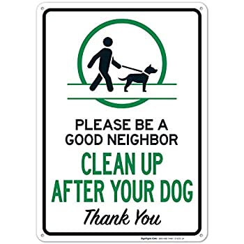 【中古】【インポート品・未当て嵌める】Clean Up After Your Dog Sign%ｶﾝﾏ% Be A Good Neighbor Sign [並行輸入品]