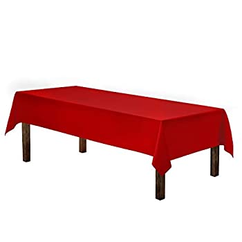【中古】【輸入品・未使用】(150cm x 260cm %カンマ% Red) - Gee Di Moda Rectangle Tablecloth - 150cm x 260cm Inch - Red Rectangular Table Cloth for 1.8m Table in Washa|スカイマーケットプラス