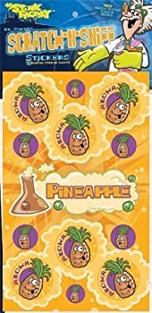 【中古】【輸入品・未使用】Dr Stinky\'s PINEAPPLE Scratch-n-Sniff Stickers%ｶﾝﾏ% 2 sheets 4 x 6 3/4%ｶﾝﾏ% 26 stickers by JFL [並行輸入品]