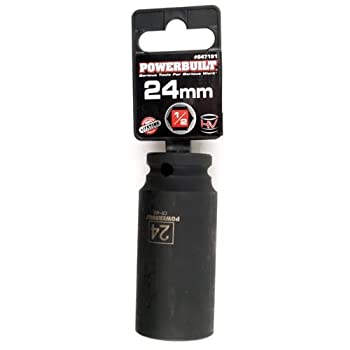 【中古】【輸入品・未使用】Powerbuilt 647191 1/2' Dr. 6 Pt. Metric Deep Impact Socket%ｶﾝﾏ% 24mm [並行輸入品]