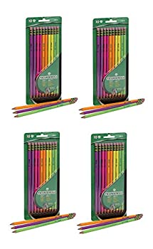 【中古】【輸入品・未使用】(4-Pack) - Dixon Ticonderoga No.2 Pencils%ｶﾝﾏ% Assorted Neon%ｶﾝﾏ% 10-Pack (4-Pack)