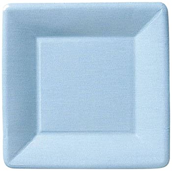 【中古】【インポート品・未当て嵌める】Ideal Home Range 8 Count Square Paper Plates%ｶﾝﾏ% 7-Inch%ｶﾝﾏ% Classic Linen Light Blue [並行輸入品] その他-インテリア・寝具・収納