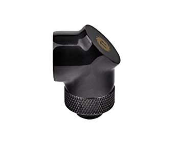 【中古】【インポート品・未当て嵌める】Thermaltake Pacific DIY LCS 黒いこと G1/4 90度 アダプタ あと継ぎ (CL-W052-CU00BL-A)