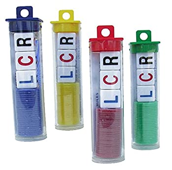 【中古】【輸入品・未使用】LCR - Left Center Right Dice Game - 4 Sets - (Assorted Color Chips)YOU GET 4 TUBES! by CHH