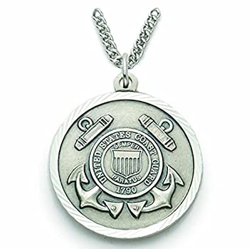 【中古】【輸入品・未使用】TrueFaithJewelry スターリングシルバー 米国沿岸警備隊メダル 聖ミカエルバック 7/8インチ