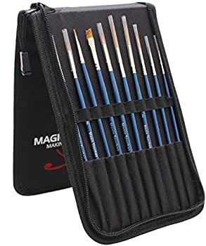 【中古】【輸入品・未使用】ARTIST DETAIL BRUSHES SCRIPT LINER BRUSHES - Set 10 Top Quality Weasel Hair (Red Sable) Detail Brushes + Liner Brushes for the Decorati