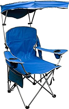 【中古】【輸入品・未使用】便利な日よけ付き キャンプチェア ブルー [並行輸入品]