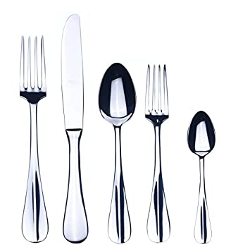 【中古】【インポート品・未当て嵌める】Mepra 101422005 Roma 5 Piece Place Setting%ｶﾝﾏ% Stainless Steel