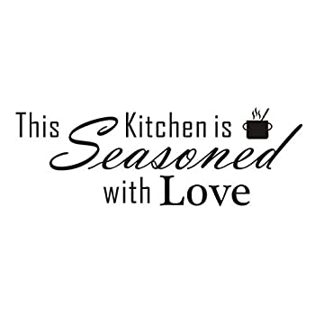【中古】【輸入品・未使用】[Dnven]Dnven DIY This Kitchen is Seasoned with Love Quotes Graphic Wall Decals Stickers Removable Vinyl Arts for [並行輸入品]｜スカイマーケットプラス