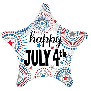 【中古】【輸入品・未使用】18 Inch Happy July 4Th Bursts Balloon [並行輸入品]