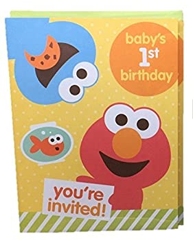【中古】【輸入品・未使用】Sesame Street Babys 1st Birthday Party Invitations Elmo 10 Cards by Sesame Street｜スカイマーケットプラス