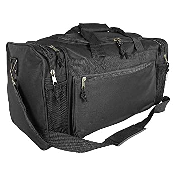 【中古】【インポート品・未当て嵌める】(Black) - DALIX 50糎 Sports Duffle Bag w Mesh and Valuables Pockets Travel Gym