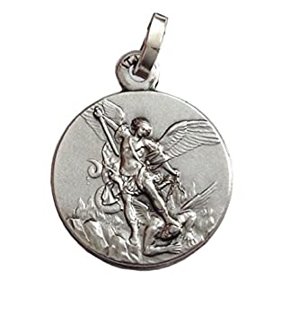 【中古】【輸入品・未使用】固体銀メダル925「サンミケーレアルカンジェロ Sterling Silver 925 Saint Michael The Archangel Medal
