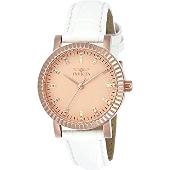 【中古】【輸入品・未使用】Invicta Women's Angel White Leather Band Steel Case Quartz Rose Gold-Tone Dial Analog Watch 22484 27,846円