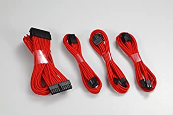 【中古】【インポート品・未当て嵌める】Phanteks 24いの一番/ 8いの一番（4 + 4）M/B、8いの一番（6 + 2）PCI-E取りひろげる有線テレビ一揃いの道具500粍長さ、赤（PH-CB-CMBO_RD）
