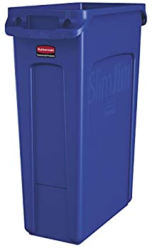 【中古】【輸入品・未使用】ラバーメイド(Rubbermaid) Slim Jim コンテナ 87L (23ガロン) 青 1956185