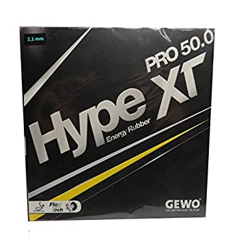 【中古】【インポート品・未当てはめる】GEWO Hype XT PRO 50.0 ピンポン天然ゴム、赤、2.1 粍海綿体厚
