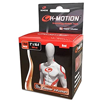 【中古】【輸入品・未使用】Genesis K-Motion テープ 銅インフュージオン レッド カットなし ロール