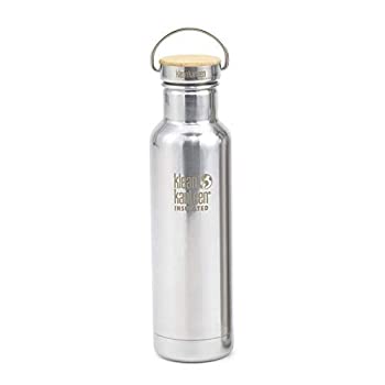 【中古】【インポート品・未当て嵌める】KLEAN KANTEEN CLASSIC REFLECT 800ML BOTTLE WITH BAMBOO CAP (MIRROR FINISH)