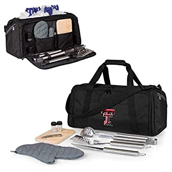 【中古】【インポート品・未当て嵌める】NCAA一つ星の州Tech赤いことRaidersピクニック第四次元BBQ一揃いの道具Cooler Tote with丸焼き\u0026佩び物
