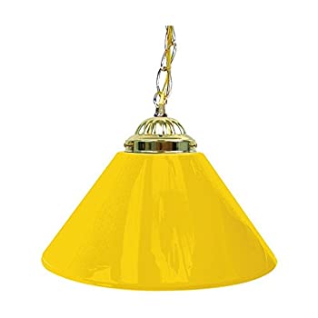 【中古】【輸入品・未使用】Trademark Gameroom Yellow Single Shade Gameroom Lamp%ｶﾝﾏ% 14' (Brass Hardware) [並行輸入品]