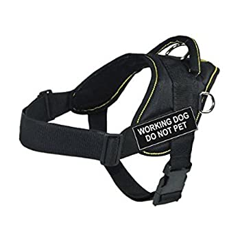 【中古】【輸入品・未使用】DT Fun Works Harness%カンマ% Working Dog Do Not Pet%カンマ% Black with Yellow Trim%カンマ% X-Large - Fits Girth Size: 34-Inch to 47-Inch [並行輸画像