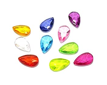 【中古】【輸入品・未使用】【VEERLIVE】 キラキラ アクリル アイス ティアドロップ型 大きな ビーズ 混色 100個セット ハンドメイド 縁日 [並行輸入品]