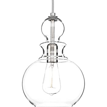 【中古】【インポート品・未当てはめる】Progress Lighting P5334-09 Staunton One-Light Pendant%ｶﾝﾏ% Brushed Nickel by Progress Lighting